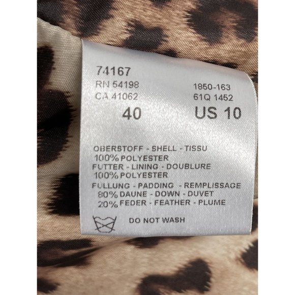 BOGNER Womens Down Cheetah Asian‎ Floral Hooded Ski Jacket Size 10 - Picture 10 of 10